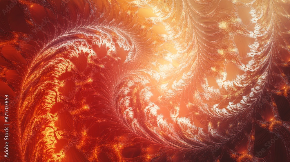 Poster abstract swirl pattern in warm colors.