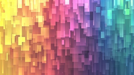Abstract background with a colorful gradient of rectangular shapes.
