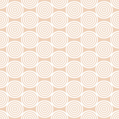 Tan Concentric Circles Seamless Vector Repeat Pattern