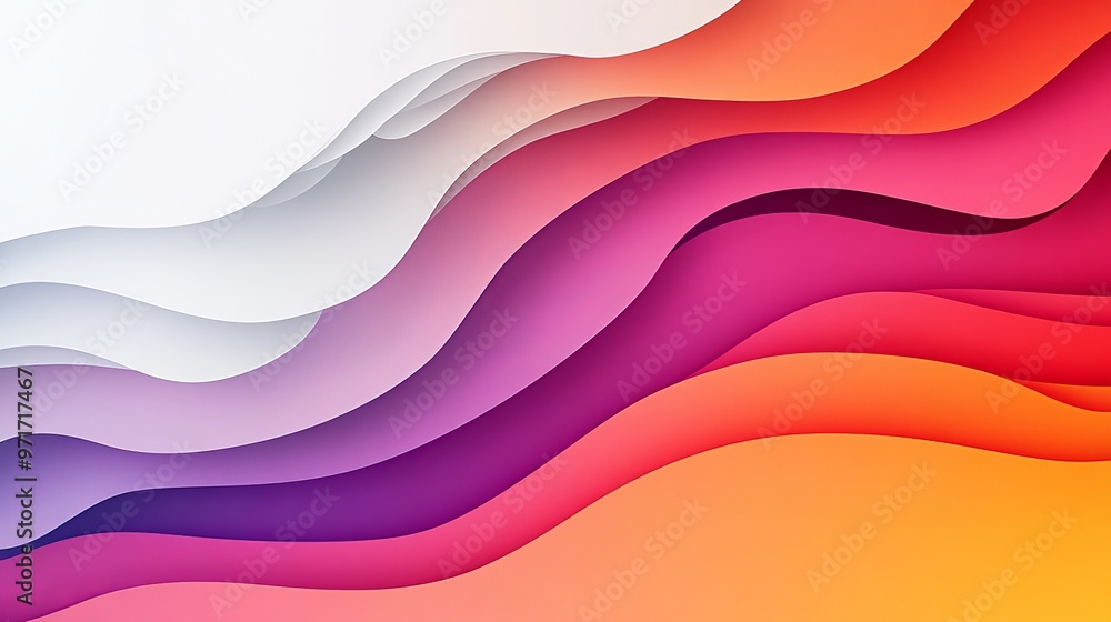 Poster gradient color wave brochure layout and poster design template with abstract composition suitable fo