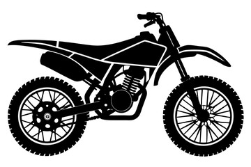 Obraz premium Dirt Bike Silhouette, Off-road Motocross Dirt bike Vector Illustration 