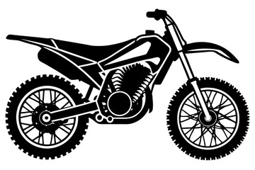 Obraz premium Dirt Bike Silhouette, Off-road Motocross Dirt bike Vector Illustration 