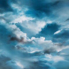 Obraz premium Cloudy blue sky abstract background