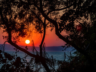 Sonnenuntergang an der kroatischen Küste