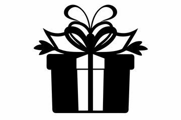  Gift silhouette black vector art illustration