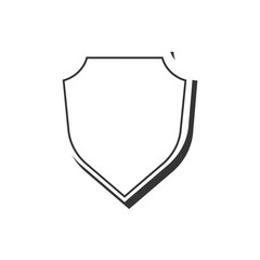 Line Security shield sign icon. vector illustration