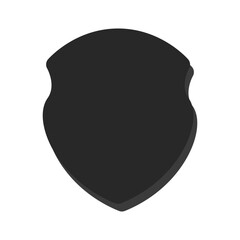 Silhouette icon of security shield sign. vector illustration
