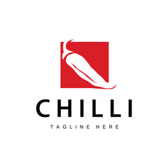 Hot Chili Peppers Logo Farm Garden Design Simple Illustration Symbol Template
