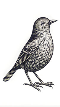 recommend clip art: Vector hand drawn doodle sketch catbird bird silhouette isolated on white background