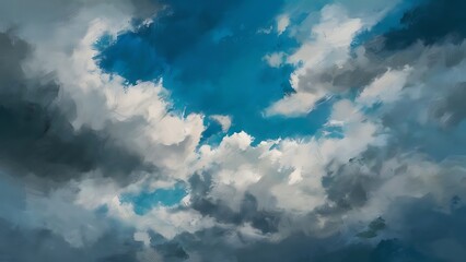 Obraz premium Cloudy blue sky abstract background