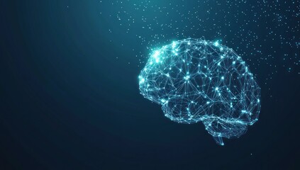 Abstract Human Brain Illustration