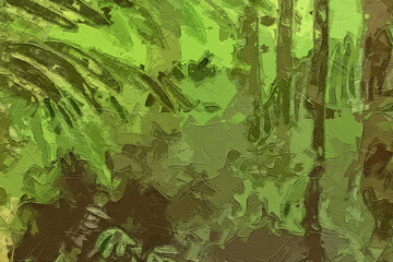 Oil paintings and various flowers, tigers, leaves, marine creatures, forests, parrots, bison, beauty