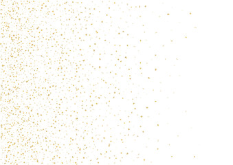 Christmas, new year card template with abstract scattered golden confetti background. Blank space template for banners, cards