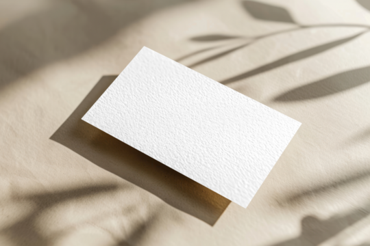 PNG business card flatlay mockup, transparent design