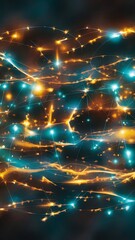 Obraz premium Lights on blue background.