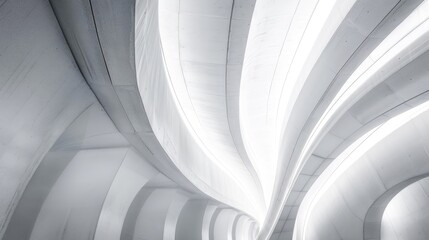 Abstract Technology Background. Minimal Architecture Design. White Industrial Wallpaper
