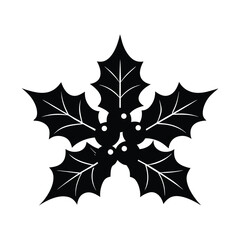 Simple illustration of Christmas holly berry icon for Christmas holiday