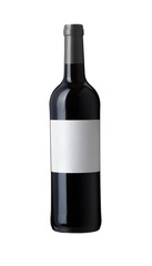 red wine bottle with blank label