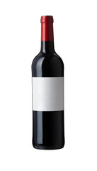 red wine bottle with blank label