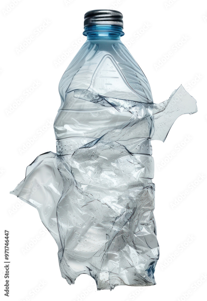 Poster PNG Used water bottle plastic white background plastic bottle.