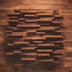 Top view of brown wooden horizontal planks, wood background