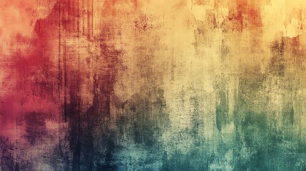 Obraz premium Grunge texture background with red, yellow, and blue hues.