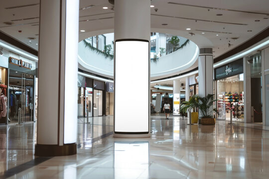 PNG mall digital ad sign mockup, transparent design