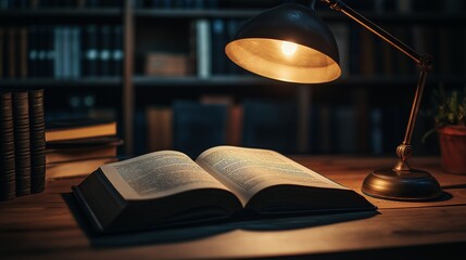 black law book open on an office desk