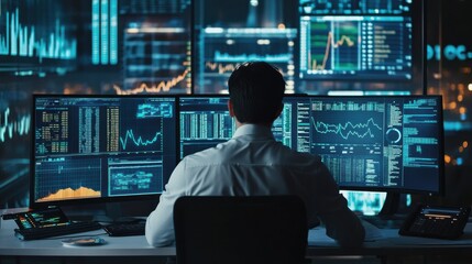 An abstract financial graph. Concepts of forex and market analysis