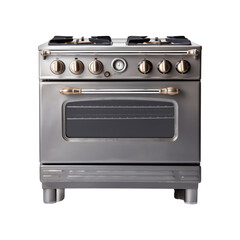 Fototapeta premium PNG A gray metallic cooker appliance stove oven.