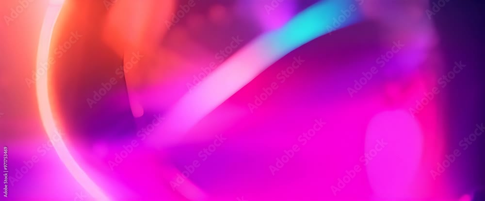 Poster dynamic digital abstract background with vibrant neon dots and lines showcasing futuristic technolog