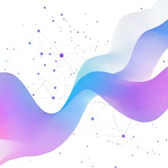 Fototapeta premium Abstract Wave with Connecting Dots Design