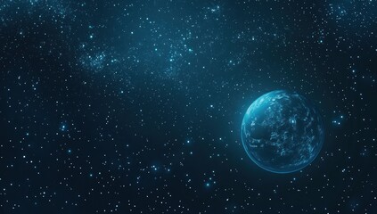 Fototapeta premium Blue Planet in the Stars