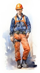 Construction worker in safety gear
