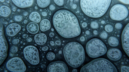 Abstract Water Bubbles: A mesmerizing macro photograph reveals the intricate beauty of water bubbles, capturing their delicate structure and ethereal glow. The image evokes a sense of wonder and tranq