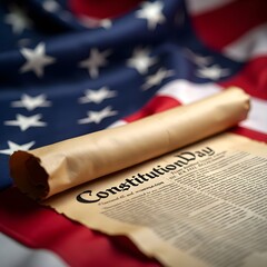 us constitution and flag