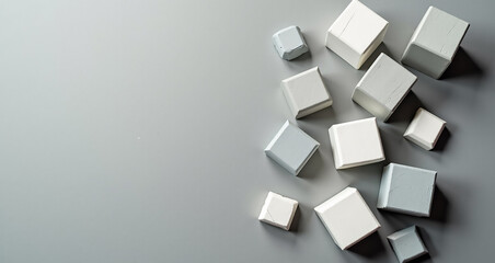 abstract metal cubes