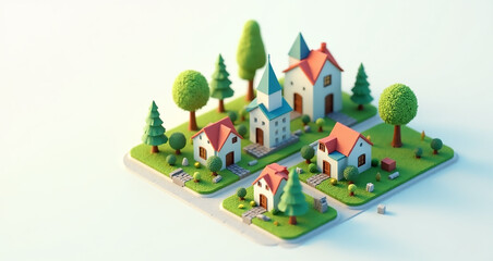 landscape with trees