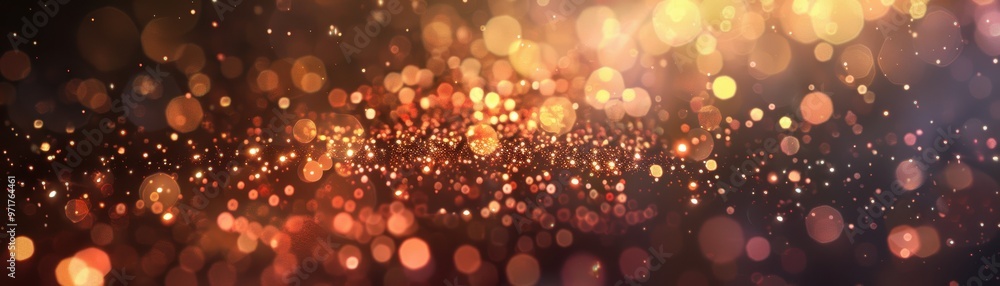 Poster a stunning background of sparkling bokeh lights creating a magical and festive atmosphere, perfect f