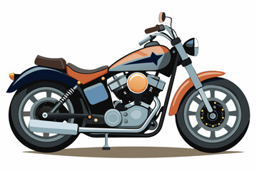 Harley Davidson bike vector illustration on a white background