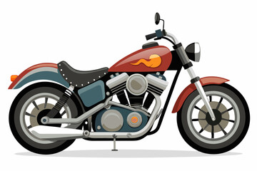 Harley Davidson bike vector illustration on a white background