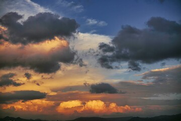 sunset in the clouds