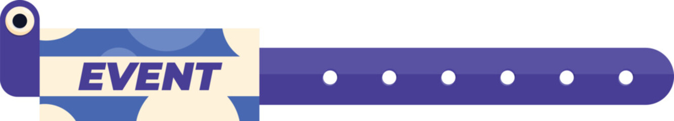 Blue wristband with a pattern indicating an event pass for concerts or festivals