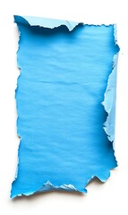 Obraz premium Torn Blue Paper with Ripped Edges on White Background