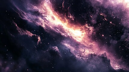 Obraz premium Cosmic Nebula - A Celestial Tapestry of Light and Dark