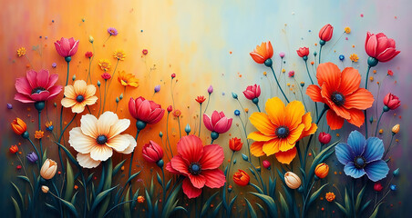 spring flowers background