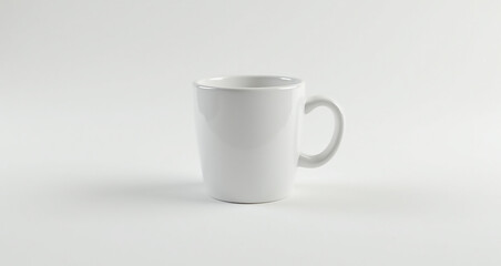 white cup on white background