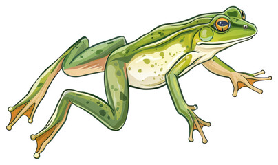 Fototapeta premium PNG Frog Jumping frog amphibian wildlife.