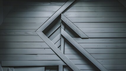 Wooden planks painted in grey background
