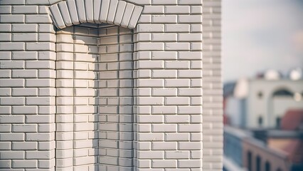 Obraz premium White brick wall texture or background